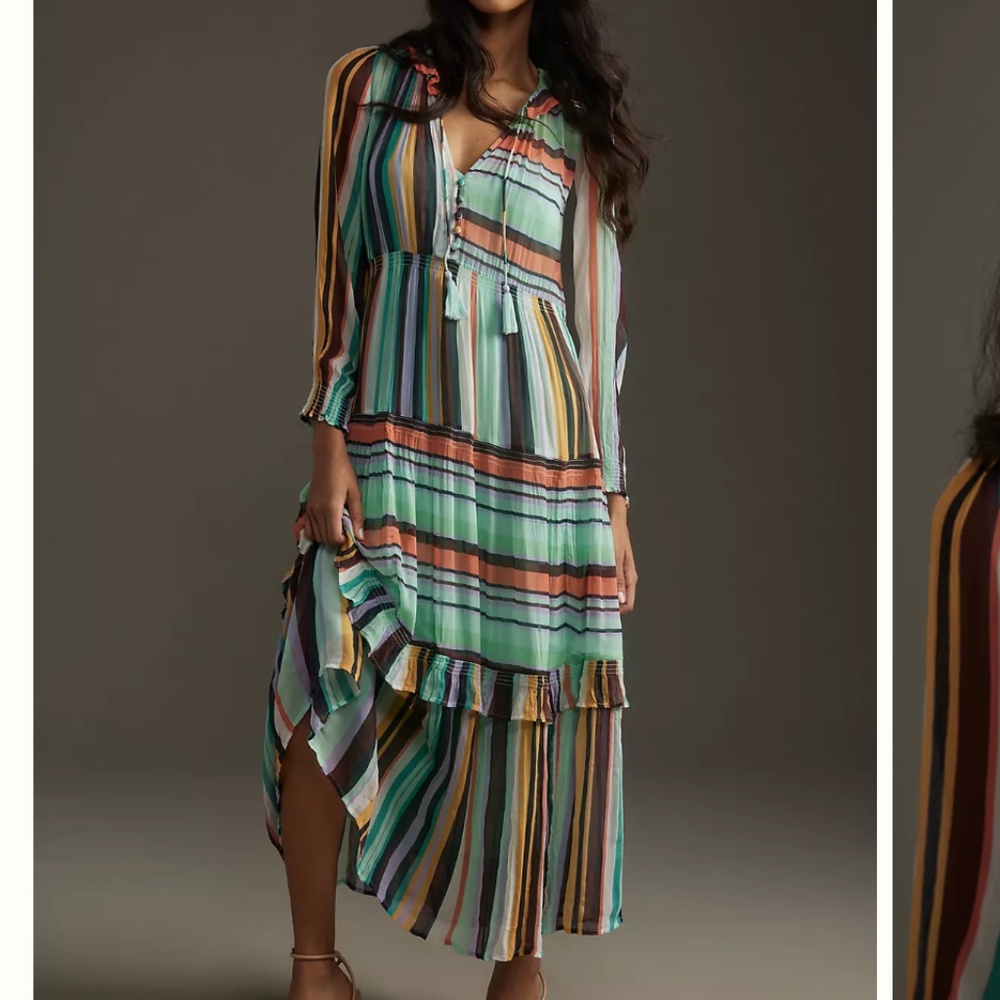 NWT - Marais Printed Chiffon Maxi Dress by Anthropologie